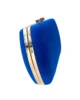 Bolso clutch de fiesta antelina azul tinta