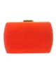 Bolso clutch de fiesta antelina coral