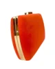 Bolso clutch de fiesta antelina coral