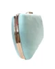 Bolso clutch de fiesta antelina verde agua