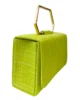Bolso cuadrado lima con asa geométrica