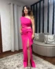 Vestido de fiesta largo de dos piezas rosa chicle