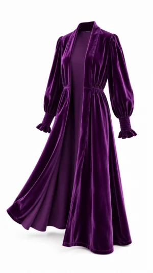 Ylma modas vestidos de fiesta, novia y comunión Abrigo de terciopelo morado