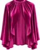Capa de terciopelo fucsia con cuello alto Capa de terciopelo fucsia con cuello alto