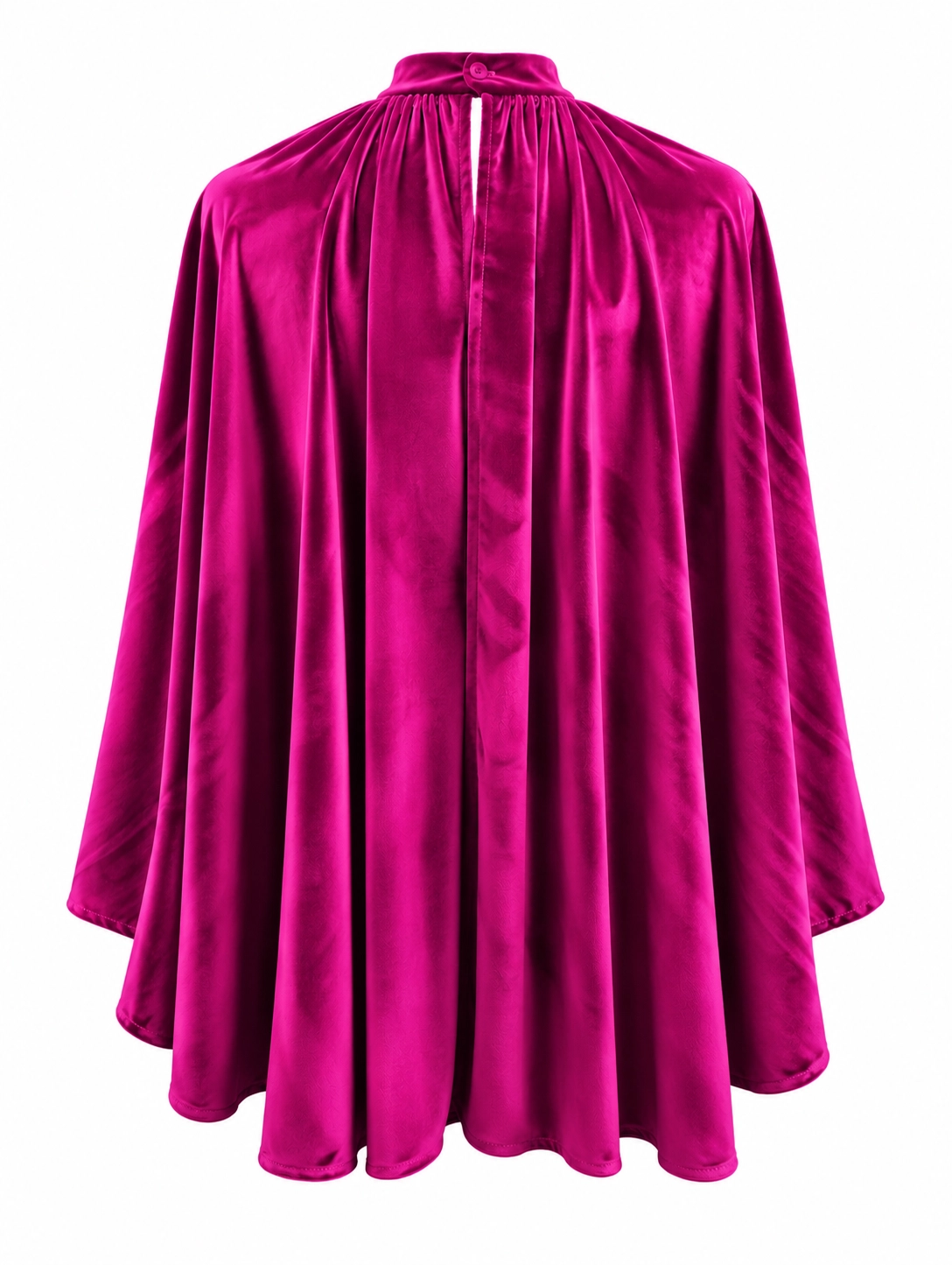 26280N-FUCSIA (2) copia Capa de terciopelo fucsia con cuello alto