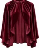 Capa de terciopelo granate con cuello alto Capa de terciopelo granate con cuello alto