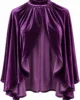 Capa de terciopelo morada con cuello alto Capa de terciopelo morada con cuello alto