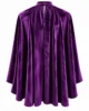 Capa de terciopelo morada con cuello alto Capa de terciopelo morada con cuello alto