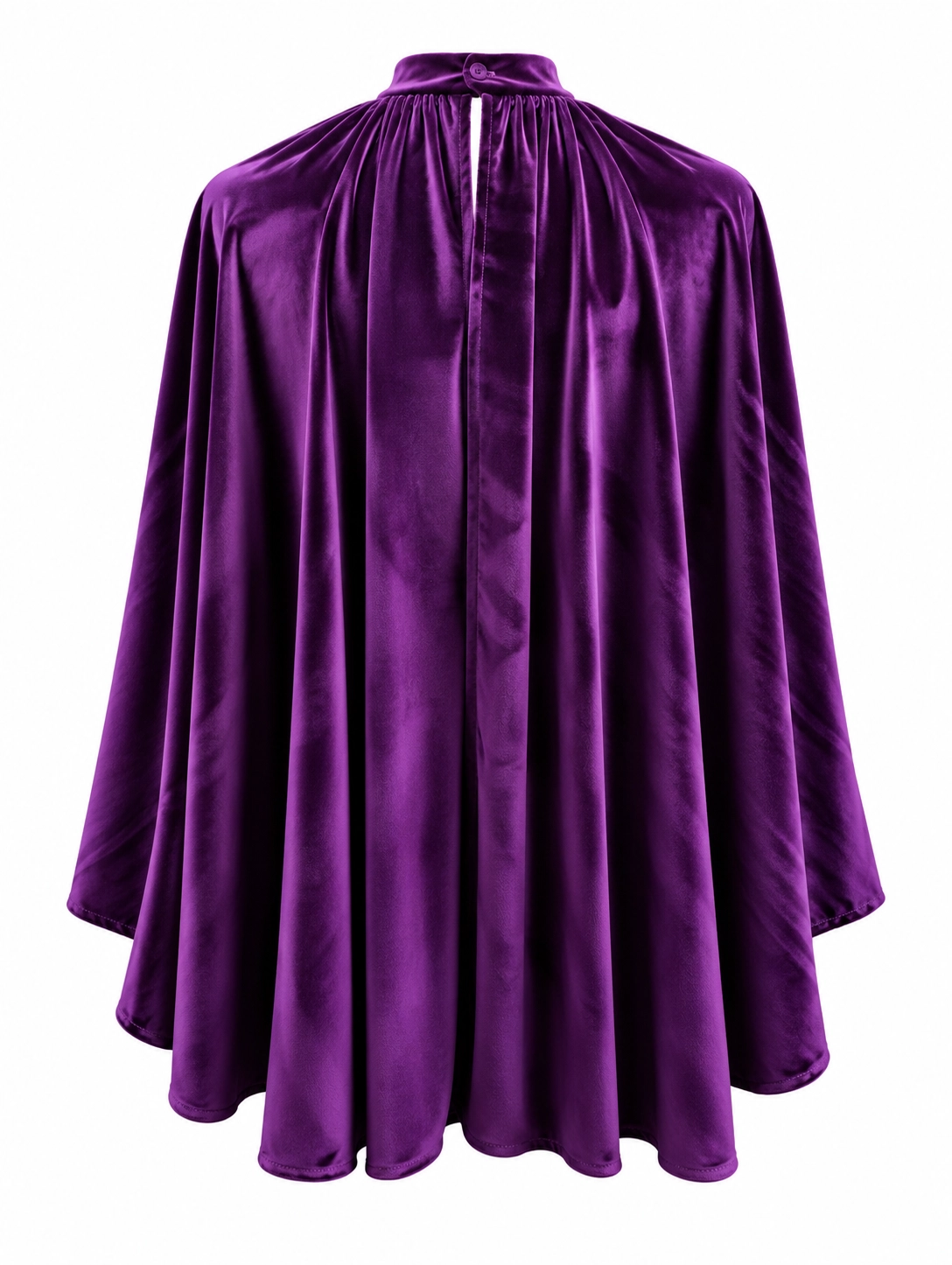 26280N-MORADO (2) copia Capa de terciopelo morada con cuello alto