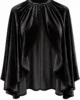 Capa de terciopelo negra con cuello alto Capa de terciopelo negra con cuello alto