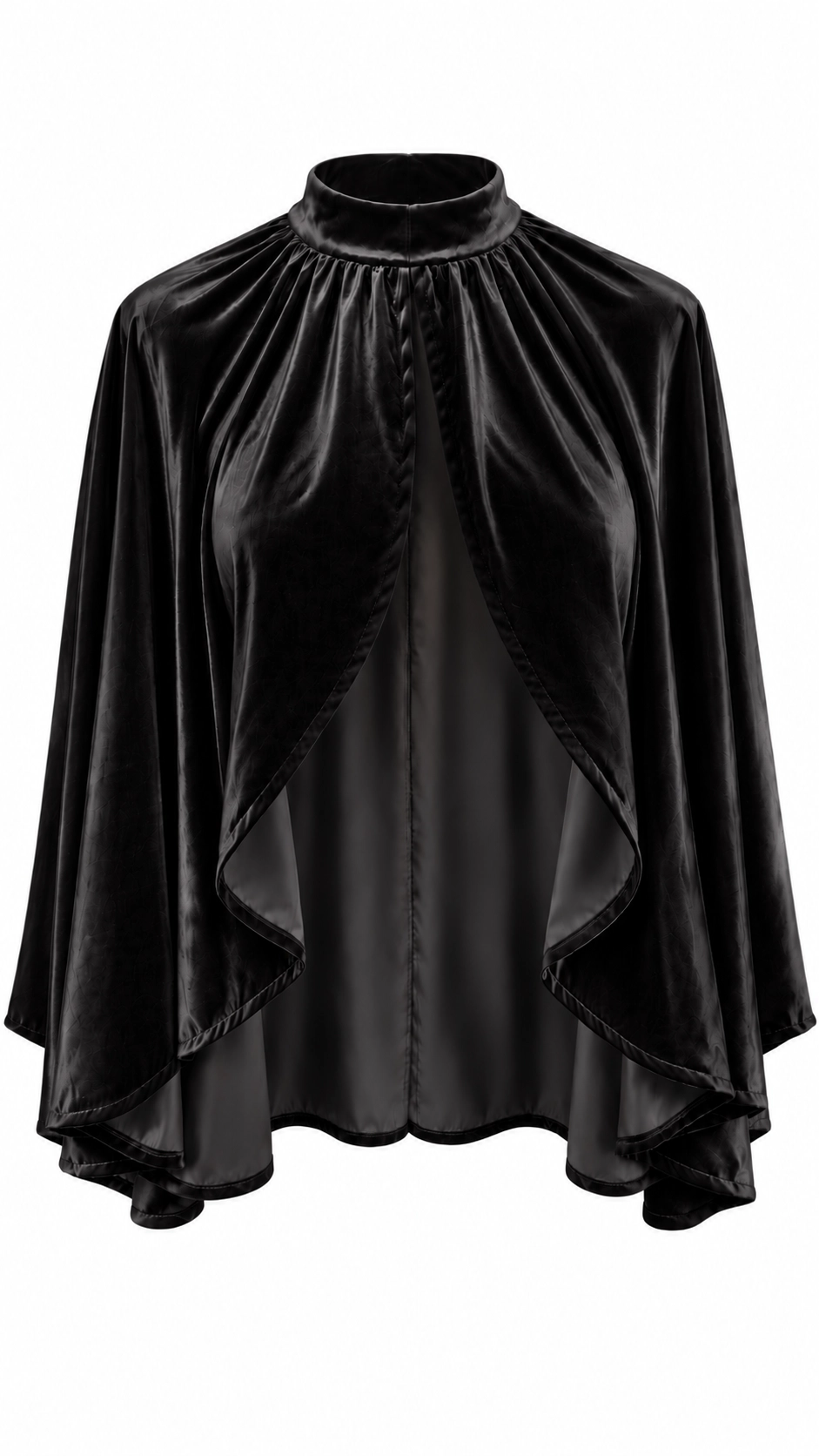 26280N-NEGRO (1) copia Capa de terciopelo negra con cuello alto