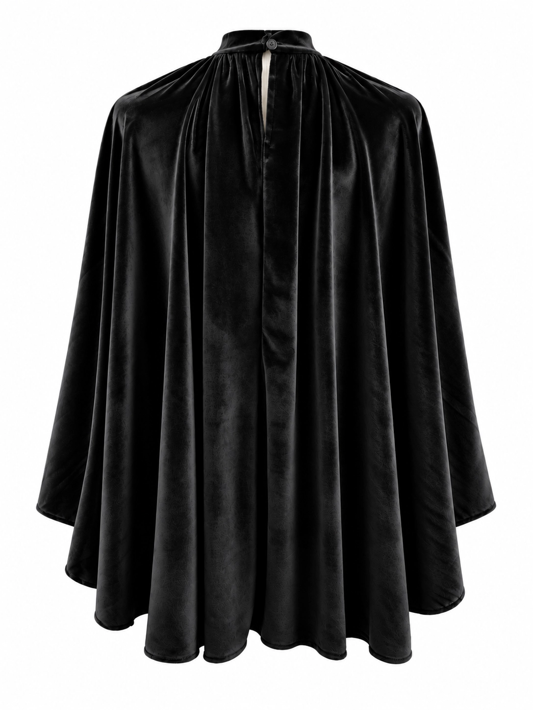 26280N-NEGRO (2) copia Capa de terciopelo negra con cuello alto