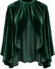 Capa de terciopelo verde con cuello alto Capa de terciopelo verde con cuello alto