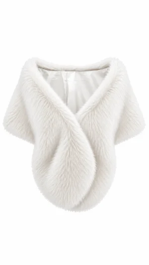 Estola de pelo blanca