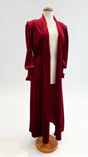 Ylma modas vestidos de fiesta, novia y comunión Abrigo de terciopelo granate