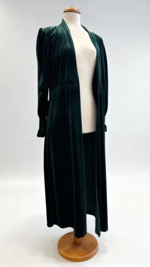 Ylma modas vestidos de fiesta, novia y comunión Abrigo de terciopelo verde