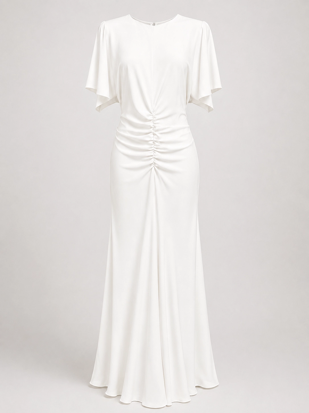 38042-blanco (1) copia Vestido midi blanco de crepe ligero para novia civil