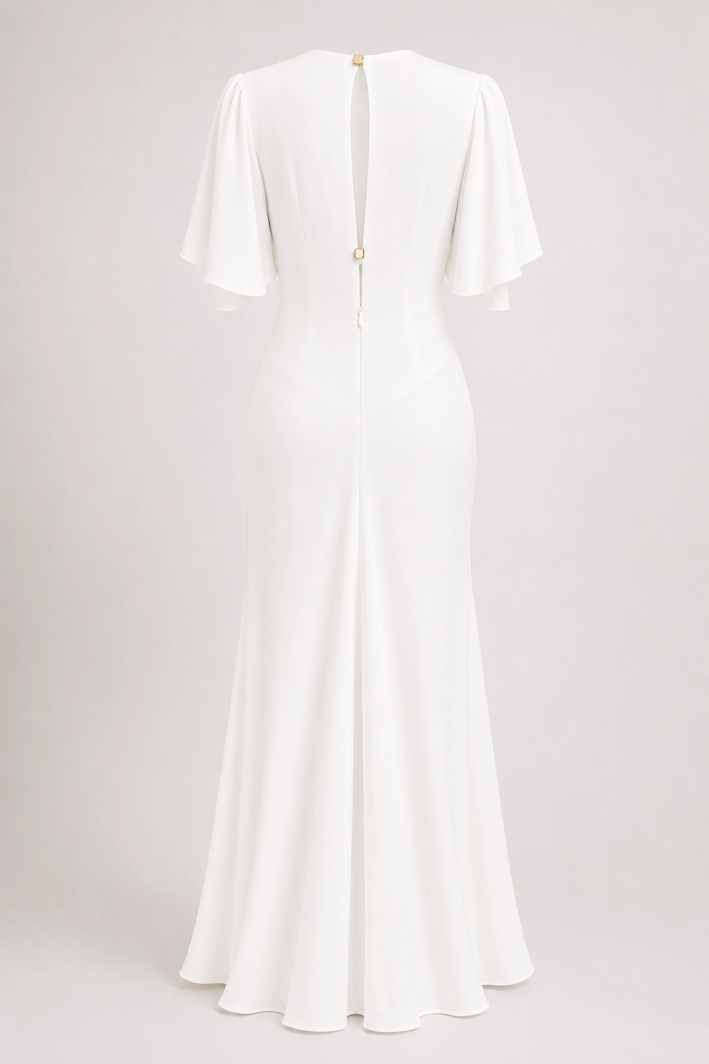 38042-blanco (2) copia Vestido midi blanco de crepe ligero para novia civil