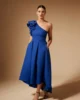 Vestido midi asimétrico con tablas azul tinta Vestido midi asimétrico con tablas azul tinta