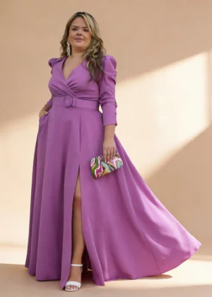 Vestido de fiesta largo orquidea