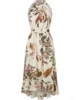 Vestido midi halter de gasa estampado Vestido midi halter de gasa estampado