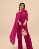 Conjunto fucsia con pañuelo de gasa