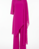 Conjunto fucsia con pañuelo de gasa