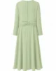 Vestido de crepé verde menta con falda de vuelo Vestido de crepé verde menta con falda de vuelo