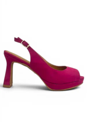 Zapato peep toe fucsia