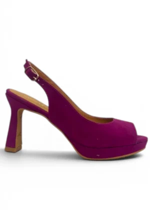 Zapato peep toe morado