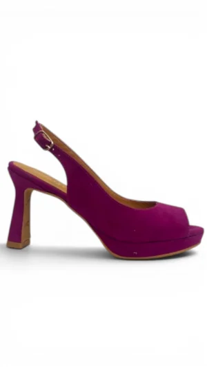 Zapato peep toe morado
