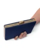 Bolso clutch de antelina azul marino con doble cadena Bolso clutch de antelina azul marino con doble cadena