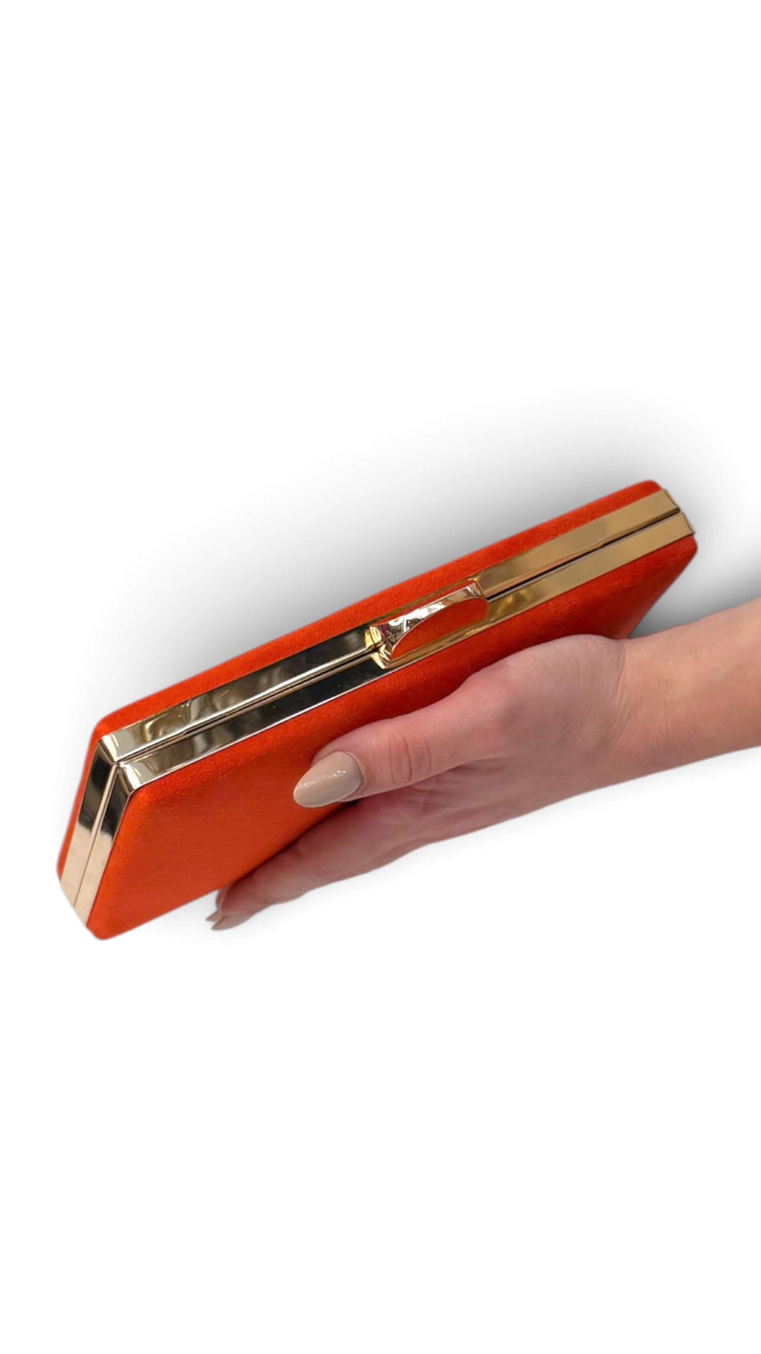 20073_naranja (2) copia Bolso clutch de antelina naranja con doble cadena
