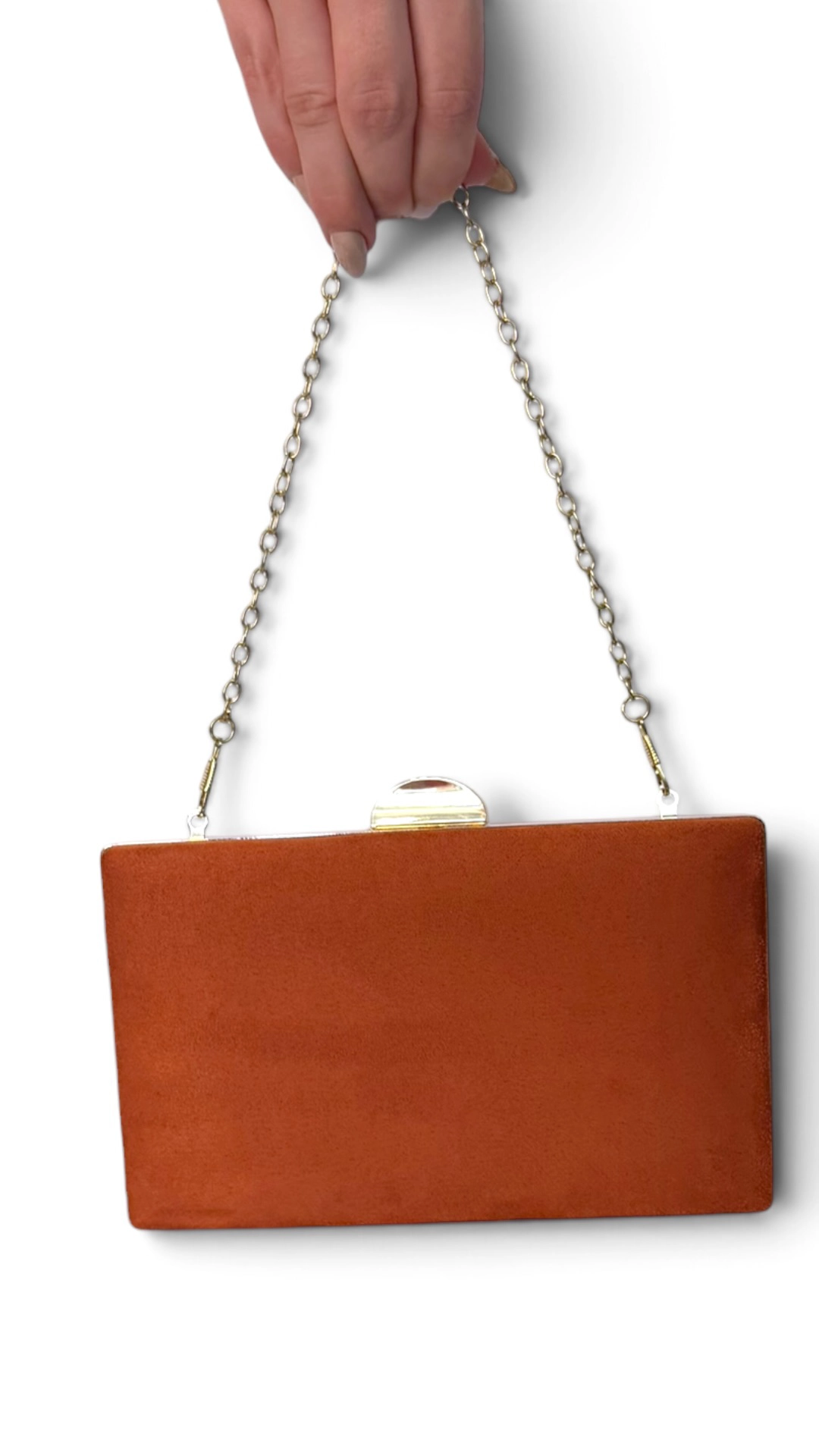 20073_teja (4) copia Bolso clutch de antelina teja con doble cadena