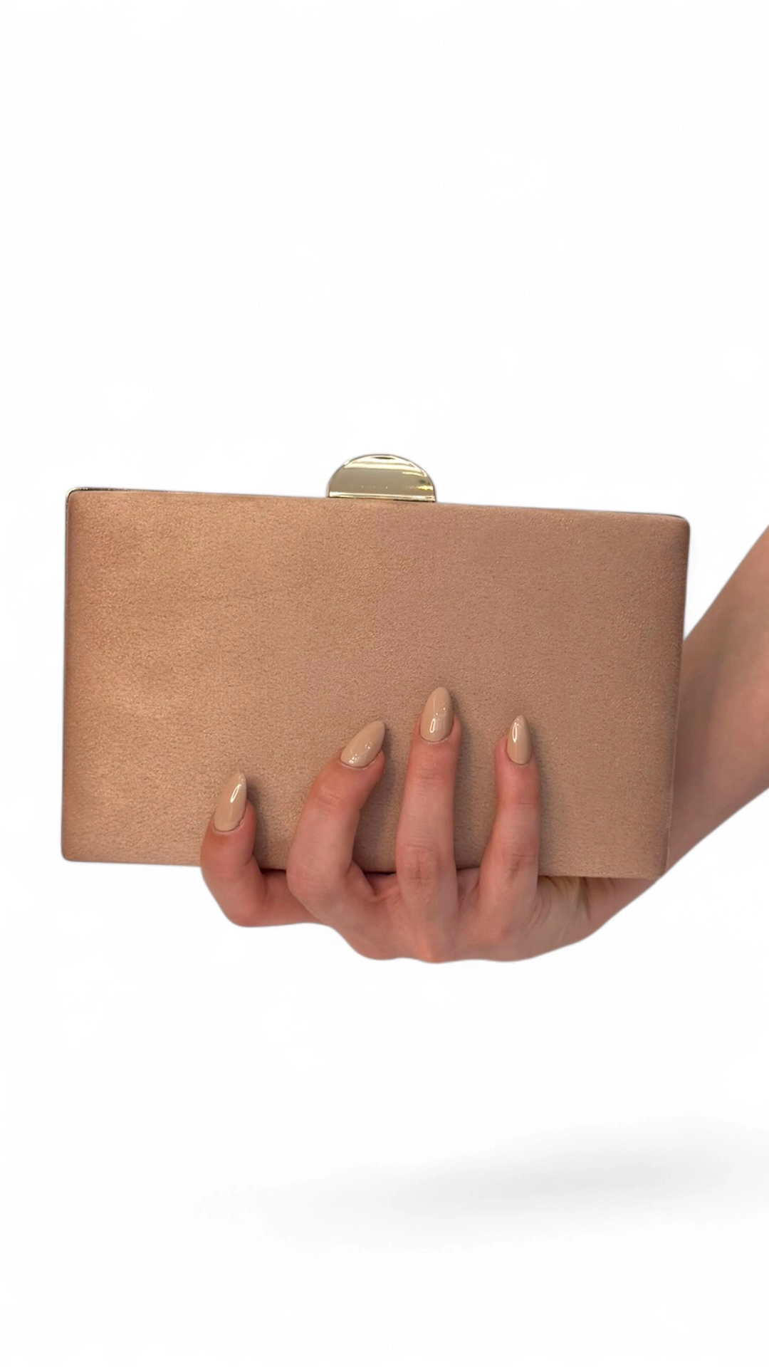 20292_nude (1) copia Bolso clutch de antelina nude con doble cadena