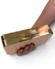 Bolso clutch dorado rectangular de metal Bolso clutch dorado rectangular de metal