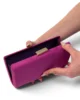 Bolso clutch buganvilla de antelina rígido Bolso clutch buganvilla de antelina rígido