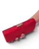 Bolso clutch rojo de antelina rígido Bolso clutch rojo de antelina rígido