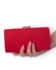 Bolso clutch rojo de antelina rígido Bolso clutch rojo de antelina rígido
