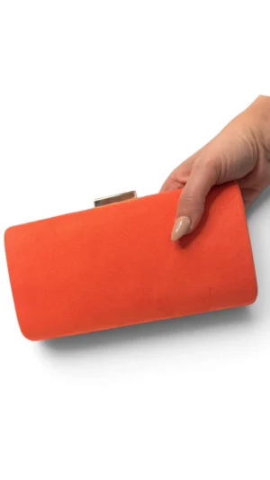 Ylma modas vestidos de fiesta, novia y comunión Bolso clutch coral de antelina rígido