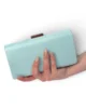 Bolso clutch verdeagua de antelina rígido Bolso clutch verdeagua de antelina rígido