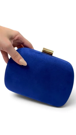 Ylma modas vestidos de fiesta, novia y comunión Bolso clutch redondeado azul tinta