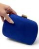 Bolso clutch redondeado azul tinta Bolso clutch redondeado azul tinta