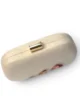 Bolso clutch redondeado beige de antelina Bolso clutch redondeado beige de antelina