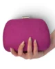 Bolso clutch redondeado buganvilla de antelina Bolso clutch redondeado buganvilla de antelina