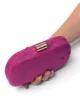 Bolso clutch redondeado buganvilla de antelina Bolso clutch redondeado buganvilla de antelina
