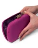 Bolso clutch redondeado buganvilla de antelina Bolso clutch redondeado buganvilla de antelina