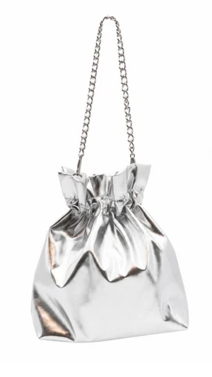 Bolso de fiesta bombonera plateado