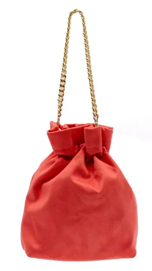 Ylma modas vestidos de fiesta, novia y comunión Bolso bombonera coral de antelina