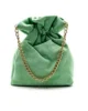 Bolso bombonera verde agua de antelina Bolso bombonera verde agua de antelina